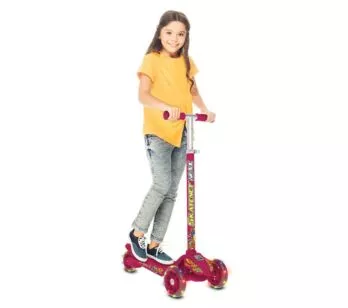 Patinete Skatenet Max Rodas com Led - Rosa - Bandeirante