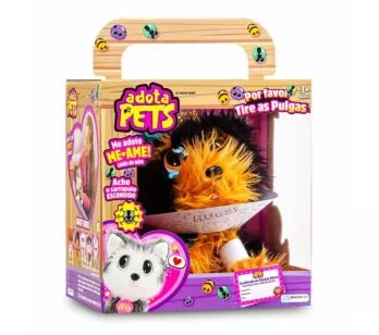 Pelúcia Adota Pets com Acessórios - Cachorro Yorkie Coockie - Multikids