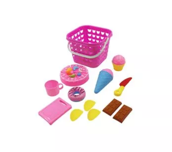 Cestinha de Doces de Brinquedo - 19 Peças - Sortido - Pica Pau 