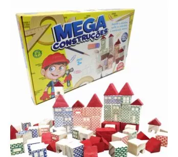 Blocos de Montar 150 Peças - Mega Construções - Pais e Filhos