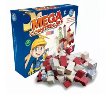 Blocos de Montar 76 Peças - Mega Construções - Pais e Filhos