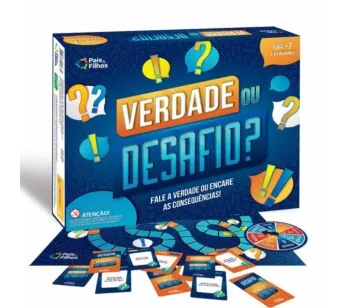 Jogo de Tabuleiro Verdade ou Desafio - Pais e Filhos