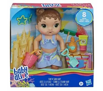 Boneca com Acessórios - Baby Alive - Sol e Areia - Morena - Hasbro