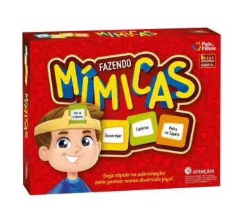 Jogo Infantil de Cartas e Mímica - Fazendo Mímicas - Pais e Filhos