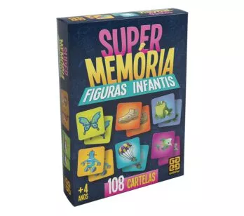 Jogo da Memória - SuperMemória - Figuras Infantis - 108 Cartelas - Grow