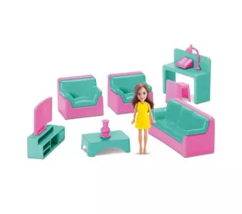 Mini Sala Infantil com Boneca - Judy Home - Samba Toy