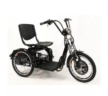 Triciclo Elétrico Lithium Freio a Disco com Ré Farol e Alarme Fox Preto - Duos Bike