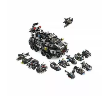 Blocos de Montar 12-1 Polícia - Cubic - 572 pçs - Multikids