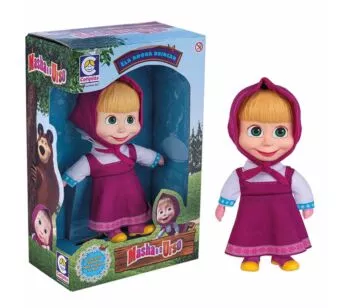 Boneca de Vinil - Masha e o Urso - Masha em Vinil - 23 cm - Cotiplás