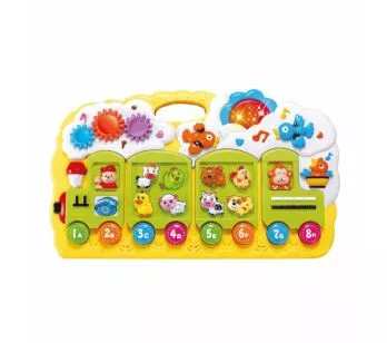 Trenzinho Educativo Musical - Luzes e Sons - Colorido - DM Toys