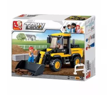 Blocos de Montar - Construção - Trator Empilhadeira - 212 pcs - Multikids