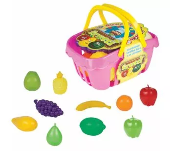 Kit Comidinha Infantil - Frutti - Sua Cesta de Frutas - Rosa - Braskit