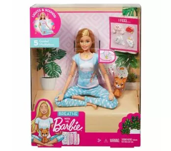 Boneca Articulada - Barbie - Dia de Spa - Medita Comigo - Luzes e Sons - Loira - Mattel