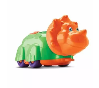 Figura com Rodinha - Tchuco Baby Animais - Dino - Triceratops - Samba Toys