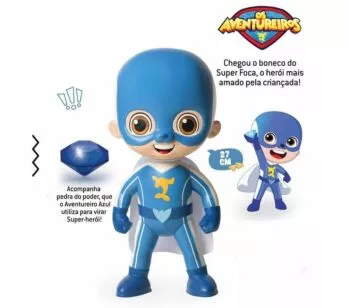 Boneco Articulado - Luccas Neto - Aventureiros - Super Foca - Luccas - Rosita 