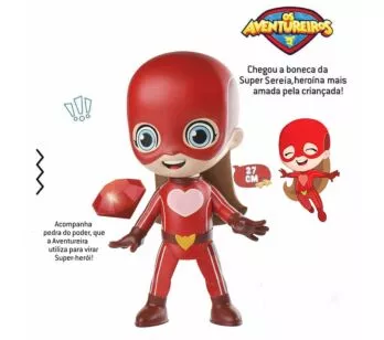 Boneca Articulada - Luccas Neto - Aventureiros - Super Sereia - Giovanna - Rosita 