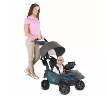 Carrinho de Passeio e Andador - Smart Baby Comfort 360 - Azul - Bandeirante