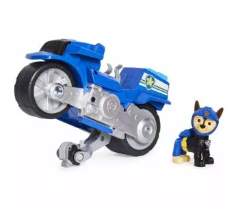Moto de Fricção e Figura - Patrulha Canina - Moto Pups Deluxe - Chase - Sunny