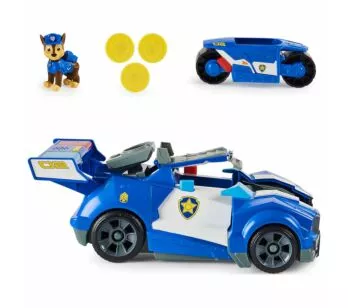 Lançador e Veículo - 2-1 - Patrulha Canina - Cruzador e Moto de Polícia - Chase - Sunny