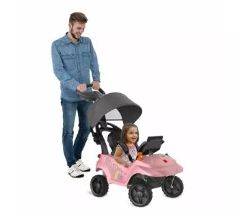 Carrinho de Passeio e Andador - Smart Baby Comfort 360 - Rosa - Bandeirante