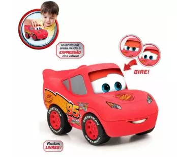 Carrinho Roda Livre - Carros Disney-Pixar - Relâmpago McQueen - Elka