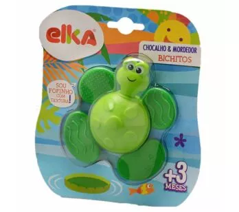 Chocalho e Mordedor - Bichitos - Tartaruga - Verde - Elka