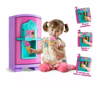 Geladeira Infantil - Sweet Fantasy - Gela Sorvetinho - Cardoso Toys