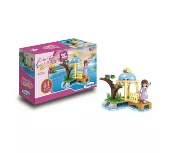 Blocos de Montar - Reino Cor de Rosa - Ilha da Princesa - 44 peças - Xalingo