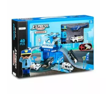 Conjunto de Veículos e Cenário - Express Wheels Garagem - Polícia - Multikids