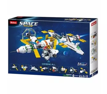Blocos de Montar - 8-1 - Space - Astronautas - Estação Espacial - 511 pcs - Multikids