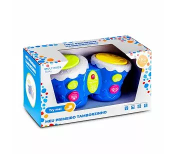Tambor com Sons e Luzes - Meu Primeiro Tamborzinho - Multikids Baby