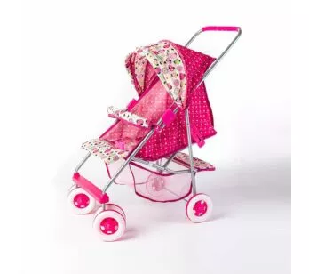 Carrinho de Boneca Bebê - Milano Estilo - Rosa - Oliveira Brinquedos
