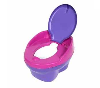 Penico Troninho Infantil Musical - Bichinhos - Rosa e Lilás - Styll Baby