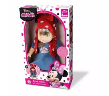 Boneca de Vinil - Bebê Mania - Disney - Minnie Mouse - Roma