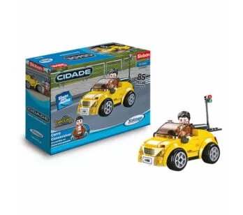 Blocos de Montar - Cidade - Carro Conversível de Fricção - 85 peças - Xalingo 