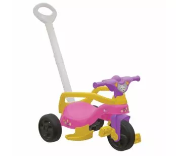 Triciclo Infantil Completo - Encantado - Rosa - Pais e Filhos