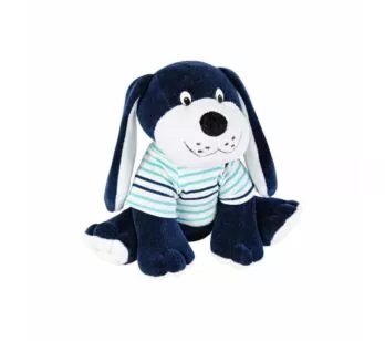 Pelúcia Infantil - 23 cm - Cachorro Lulu - Azul Marinho - Anjos Baby