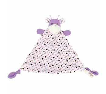 Naninha de Bebê com Prendedor - Girafinha Fafá - Lilás - Anjos Baby