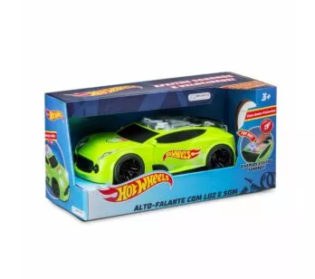 Carro Alto-Falantes - Hot Wheels - com Luz e Som - Verde - Multikids