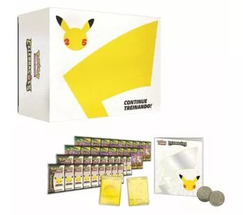 Box de Cartas - Pokémon - Coleção Dourada - 25 Anos - Pikachu - Copag