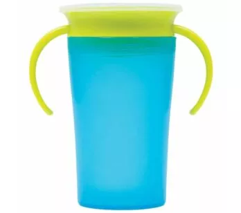Copo de Treinamento 360 Bebê - Alça Removível - 260ml - Azul - Buba