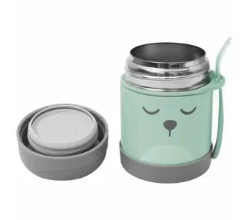 Potinho com Talher - Aço Inox - Térmico - 320ml - Gumy - Verde - Buba