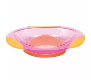 Pratinho com Ventosa - Refeição Bebê - Fun - Rosa - Buba