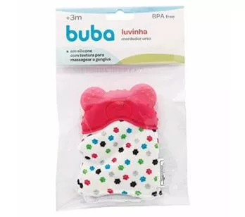 Mordedor Luvinha para Bebê - Ursinho Baby - Rosa - Buba