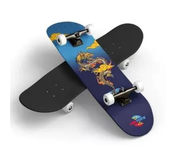 Skate Infantil Profissional - Dragão - Azul - Unitoys