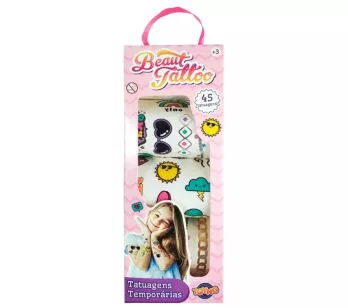 Kit Tatuagem Temporária Infantil - Beaut Tattoo - 45 Adesivos - Toyng