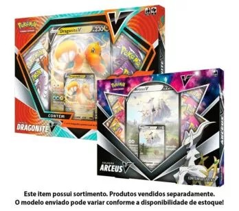 Jogo de Cartas - Pokémon - Coleção V - Arceus ou Dragonite - Sortido - Copag
