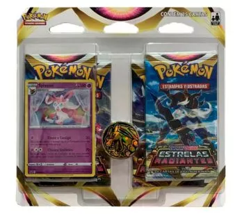 Jogo de Cartas Pokémon - Blister Quadruplo - EE - Estrelas Radiantes - Sylveon - Copag