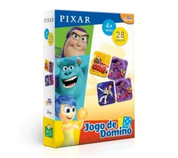Jogo de Dominó Infantil - Disney-Pixar - Personagens - 28 Peças - Toyster