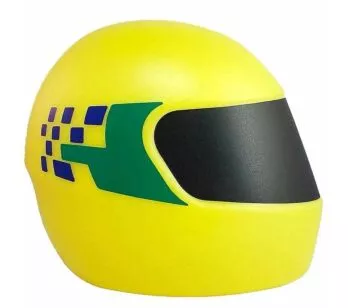 Luminária Infantil - Led e Fluorescente - Capacete - Amarela - DecorFun